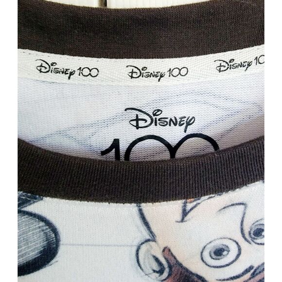 Disney XS 100 Years Character Mash Up Pajama Top Pixar Fleece LS - Picture 5 of 7